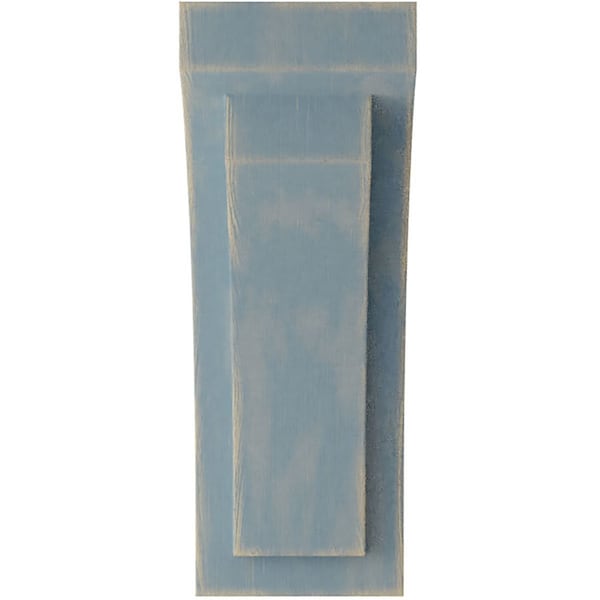 Ekena Millwork 3"W x 4 3/4"D x 8"H Small Felix Wood Vintage Decor Corbel, Driftwood Blue - CORWD03X04X08FEBU