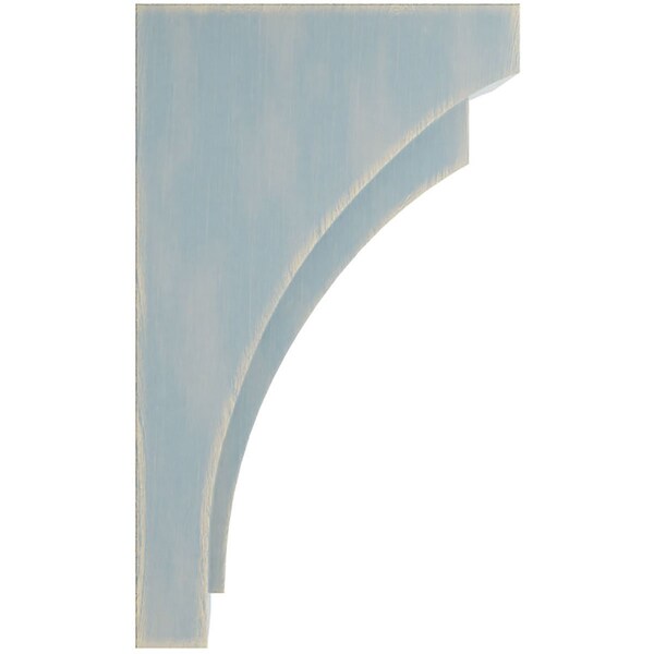 Ekena Millwork 3"W x 4 3/4"D x 8"H Small Felix Wood Vintage Decor Corbel, Driftwood Blue - CORWD03X04X08FEBU