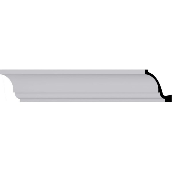 Ekena Millwork 5 5/8"H x 4 5/8"P x 8"F x 94 1/2"L Marseille Crown Moulding - MLD06X05X08MA