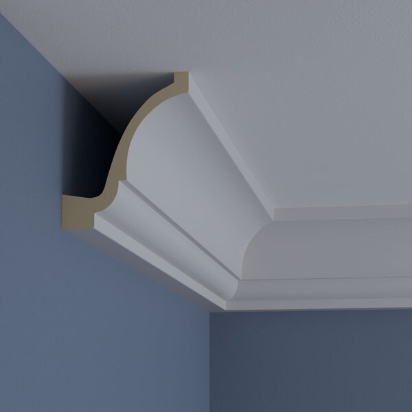 Ekena Millwork 5 5/8"H x 4 5/8"P x 8"F x 94 1/2"L Marseille Crown Moulding - MLD06X05X08MA