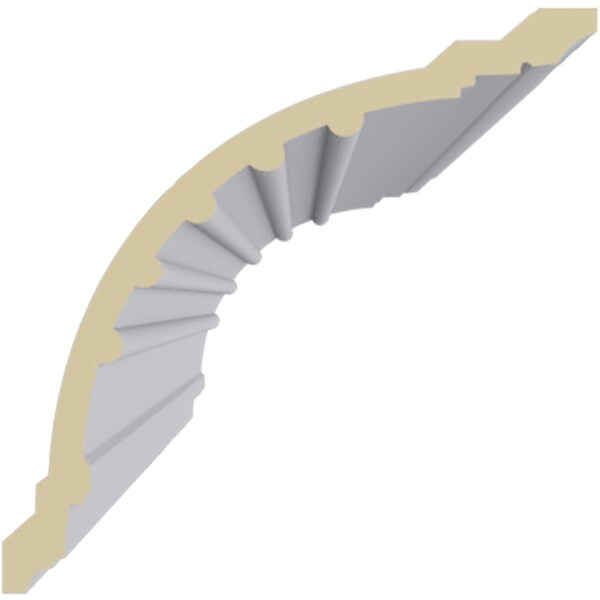 Ekena Millwork 6 1/4"H x 6 1/2"P x 9"F x 94 1/2"L, Foster Cove Crown Moulding - MLD06X06X09FO