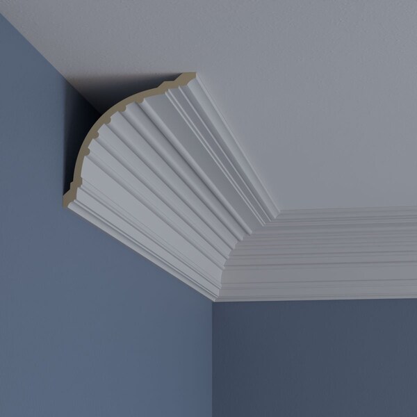 Ekena Millwork 6 1/4"H x 6 1/2"P x 9"F x 94 1/2"L, Foster Cove Crown Moulding - MLD06X06X09FO