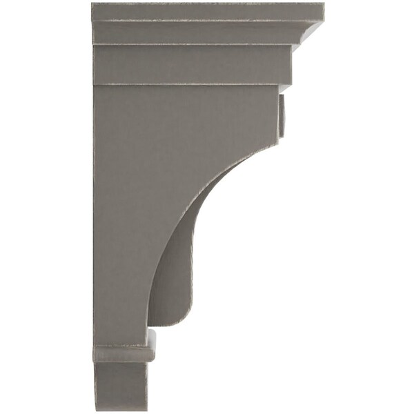 Ekena Millwork 6 1/2"W x 6 1/2"D x 12"H Raised Fluting Wood Vintage Decor Corbel, Reclaimed Grey - CORWD06X06X12RAGY