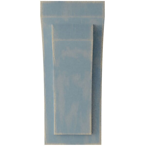 Ekena Millwork 5"W x 6 3/4"D x 12"H Large Felix Wood Vintage Decor Corbel, Driftwood Blue - CORWD05X06X12FEBU