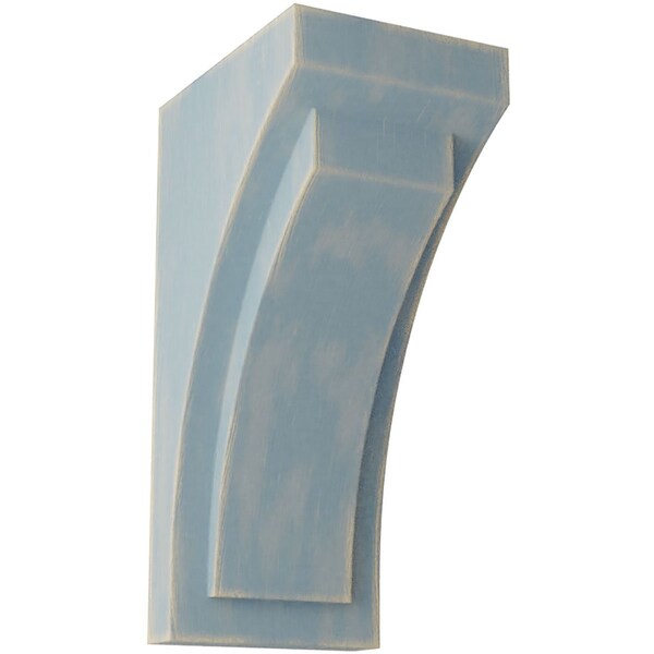 Ekena Millwork 5"W x 6 3/4"D x 12"H Large Felix Wood Vintage Decor Corbel, Driftwood Blue - CORWD05X06X12FEBU