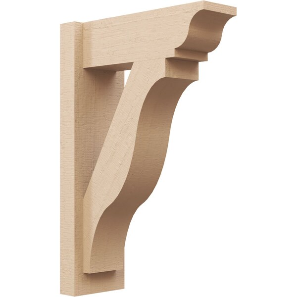 Ekena Millwork 6-in W x 16-in D x 24-in H Funston Trad Rough Cedar Woodgrain TimberThane Outlooker, Primed Tan - OUTUR060X16X24FST04RCPR