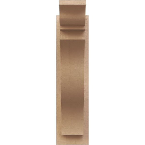 Ekena Millwork 6-in W x 16-in D x 24-in H Funston Trad Rough Cedar Woodgrain TimberThane Outlooker, Primed Tan - OUTUR060X16X24FST04RCPR