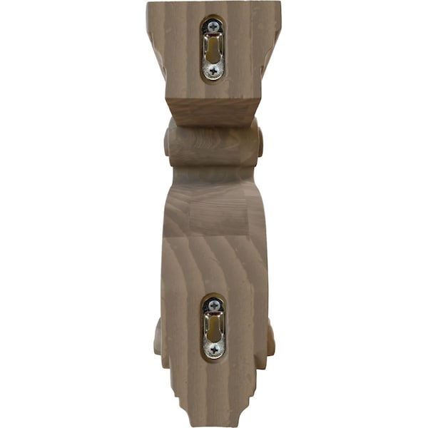 Ekena Millwork 3 3/8"W x 6 1/2"D x 10 1/2"H Los Angeles Hollow Back Corbel, Walnut - COR03X06X10HAWA