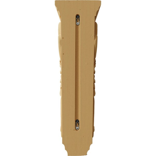 Ekena Millwork 6 1/2"W x 8"D x 22"H Small Jumbo Acanthus Wood Corbel, Alder - CORW07X08X22ACAL