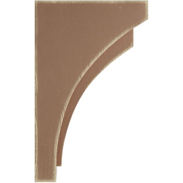 Ekena Millwork 2 1/2"W x 3 3/4"D x 6"H Mini Felix Wood Vintage Decor Corbel, Weathered Brown - CORWD02X03X06FEBR