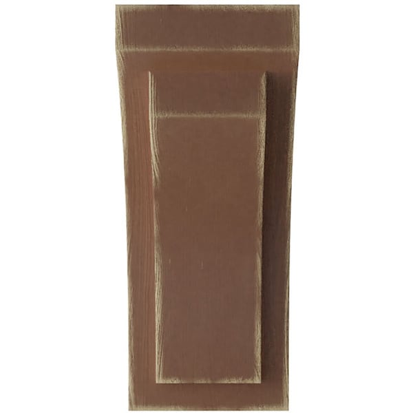 Ekena Millwork 2 1/2"W x 3 3/4"D x 6"H Mini Felix Wood Vintage Decor Corbel, Weathered Brown - CORWD02X03X06FEBR