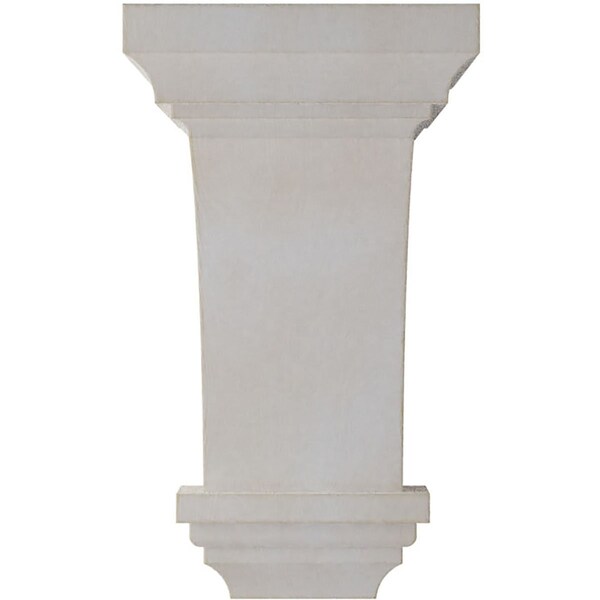 Ekena Millwork 6"W x 6 3/4"D x 12"H Large Jefferson Wood Vintage Decor Corbel, Chalk Dust White - CORWD06X06X12JEWH