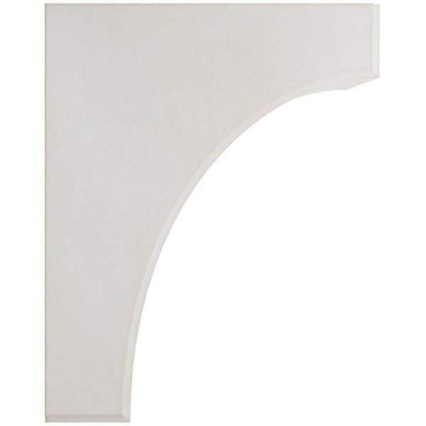 Ekena Millwork 5 1/4"W x 8"D x 10"H Clarksville Wood Vintage Decor Bracket, Chalk Dust White - BKTWD05X08X10CVWH