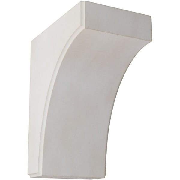 Ekena Millwork 5 1/4"W x 8"D x 10"H Clarksville Wood Vintage Decor Bracket, Chalk Dust White - BKTWD05X08X10CVWH