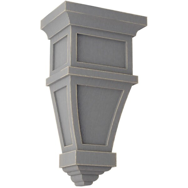 Ekena Millwork 6"W x 4"D x 11"H Alpine Wood Vintage Decor Corbel, Pebble Grey - CORWD06X04X11APPG