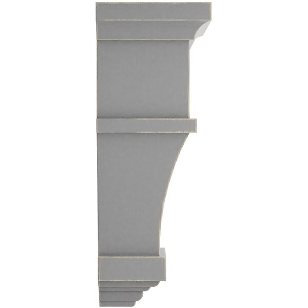 Ekena Millwork 6"W x 4"D x 11"H Alpine Wood Vintage Decor Corbel, Pebble Grey - CORWD06X04X11APPG