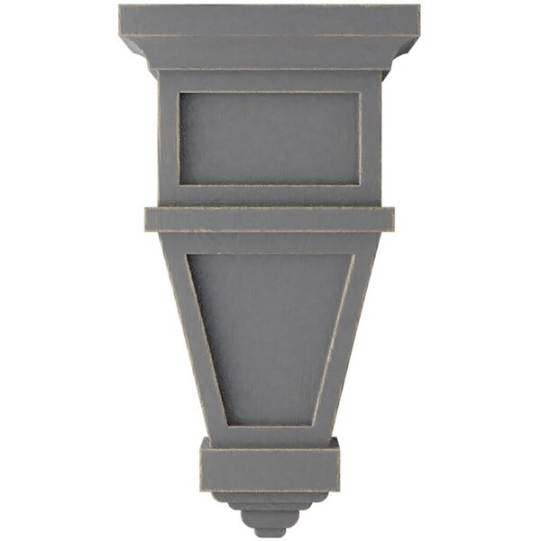 Ekena Millwork 6"W x 4"D x 11"H Alpine Wood Vintage Decor Corbel, Pebble Grey - CORWD06X04X11APPG