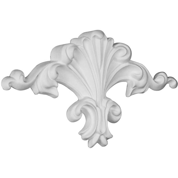 Ekena Millwork 7 1/8"W x 3 3/4"H x 3/4"P Scroll Onlay - ONL07X04X01SC