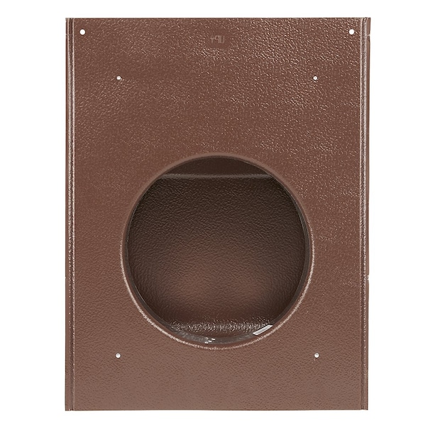 Gaf Master Flow 60 sq. in. NFA Galvanized Slant Back Roof Louver Static Vent in Brown with Weather Filter - SSB960GWFBR
