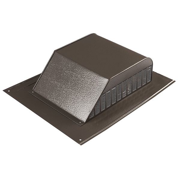 Gaf Master Flow 60 sq. in. NFA Galvanized Slant Back Roof Louver Static Vent in Brown with Weather Filter - SSB960GWFBR