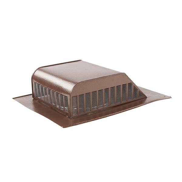 Gaf Master Flow 60 sq. in. NFA Galvanized Slant Back Roof Louver Static Vent in Brown with Weather Filter - SSB960GWFBR