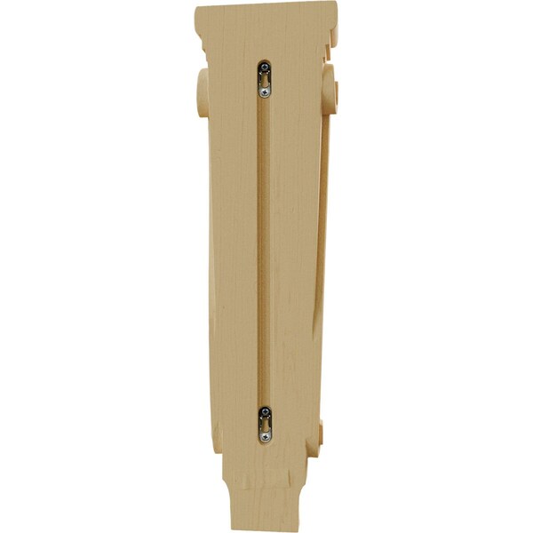 Ekena Millwork 6 1/4"W x 3"D x 22"H Large Traditional Pilaster Corbel, Alder - CORW06X03X22PTAL