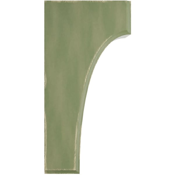 Ekena Millwork 3 1/2"W x 4"D x 8"H Clarksville Wood Vintage Decor Bracket, Restoration Green - BKTWD04X04X08CVGR