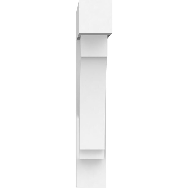 Ekena Millwork Standard Imperial Architectural Grade PVC Bracket With Block Ends, 3"W x 14"D x 18"H - BKTP03X14X18IMP05