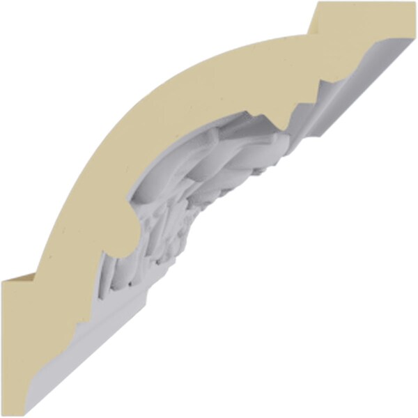 Ekena Millwork 3 1/8"H x 3 1/8"P x 4 3/8"F x 94 1/2"L Rose Crown Moulding - MLD03X03X04RO