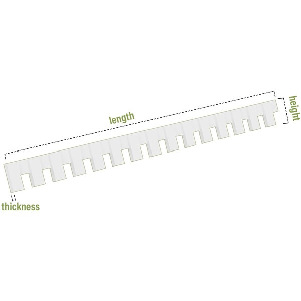 Ekena Millwork Matthews Architectural Grade PVC Dentil Block Trim, 3"H x 1"P x 93"L - DENP03MAT02