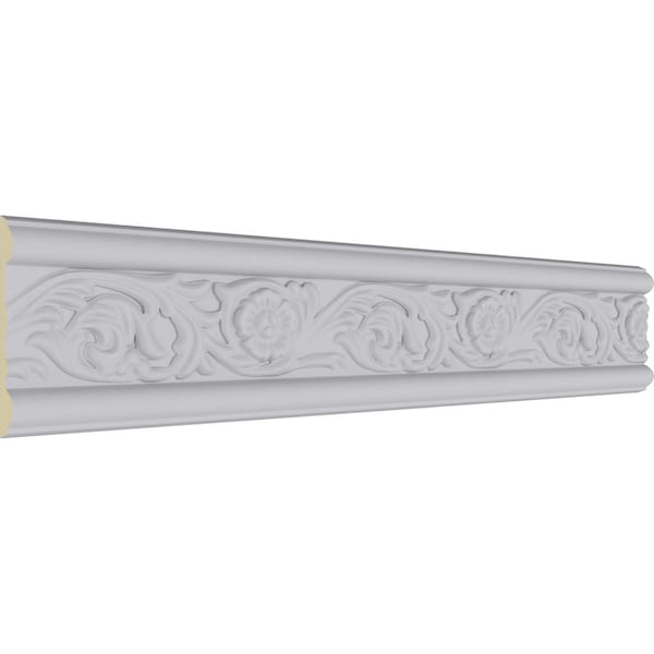 Ekena Millwork Chair Rail, Urethane, 94-1/2 in L, 3-1/8 in H - MLD03X00EM