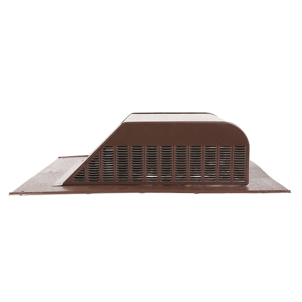 Gaf Master Flow 60 sq. in. NFA Aluminum Slant Back Roof Louver Static Vent in Brown with Weather Filter - SSB960AWFBR