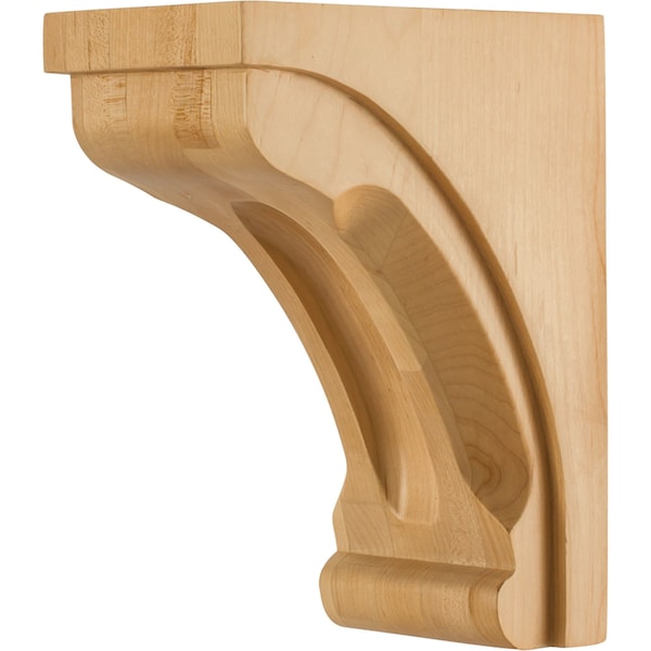 Hardware Resources 4" Wx6"Dx8"H Alder Scooped Corbel - COR41-1-ALD