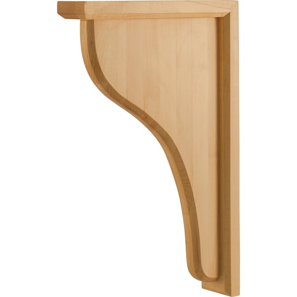 Hardware Resources 2" Wx9"Dx14"H Rubberwood Beveled Bar Corbel - CORM-2-RW