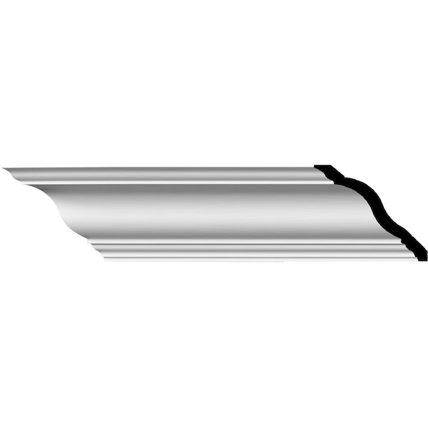 Ekena Millwork SAMPLE - 5"H x 7 1/2"P x 9 3/8"F x 12"L Niobe Smooth Crown Moulding - SAMPLE-MLD05X07X09NI