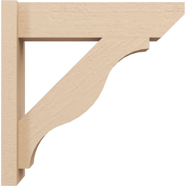 Ekena Millwork 5 1/2-in W x 18-in D x 18-in H Funston Slat Rough Cedar Woodgrain TimberThane Outlooker, Primed Tan - OUTUR055X18X18FST24RCPR