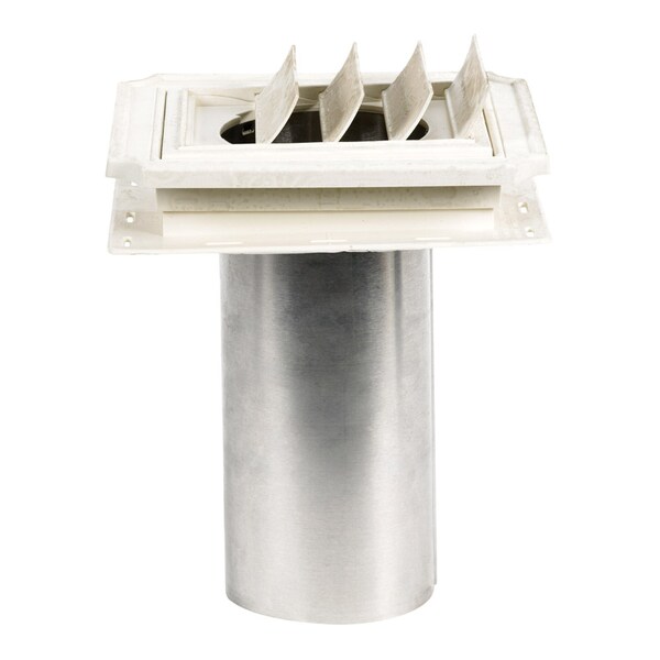 Builders Edge Builders Edge 4 in. W White Copolymer Exhaust Vent - 140037079117