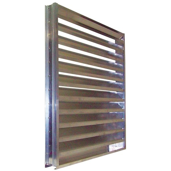 Dayton Drainable Louver, Fixed, 35-1/2 H, Alum - 5NKJ4