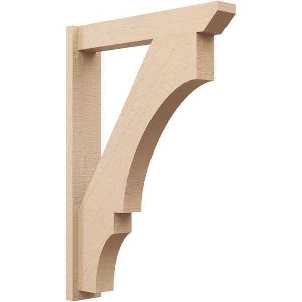 Ekena Millwork 5 1/2-in W x 28-in D x 40-in H Balboa Slat Rough Cedar Woodgrain TimberThane Outlooker, Primed Tan - OUTUR055X28X40BOA24RCPR