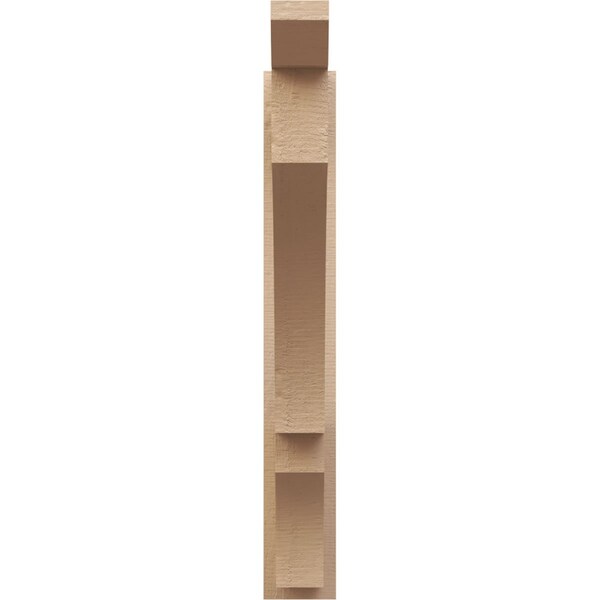 Ekena Millwork 5 1/2-in W x 28-in D x 40-in H Balboa Slat Rough Cedar Woodgrain TimberThane Outlooker, Primed Tan - OUTUR055X28X40BOA24RCPR