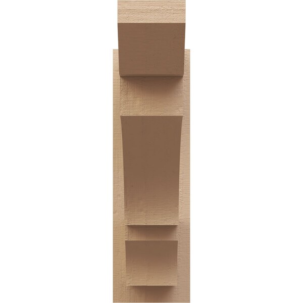 Ekena Millwork 5 1/2-in W x 18-in D x 18-in H Balboa Slat Rough Cedar Woodgrain TimberThane Outlooker, Primed Tan - OUTUR055X18X18BOA24RCPR