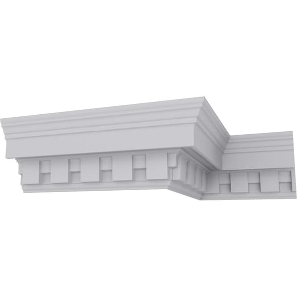 Ekena Millwork 2 7/8"H x 2 5/8"P x 3 3/4"F x 94 1/2"L Dentil Crown Moulding - MLD03X02X04DE