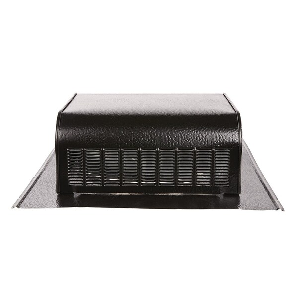 Gaf Master Flow 60 sq. in. NFA Galvanized Slant Back Roof Louver Static Vent in Black with Weather Filter - SSB960GWFBL