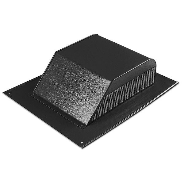 Gaf Master Flow 60 sq. in. NFA Galvanized Slant Back Roof Louver Static Vent in Black with Weather Filter - SSB960GWFBL