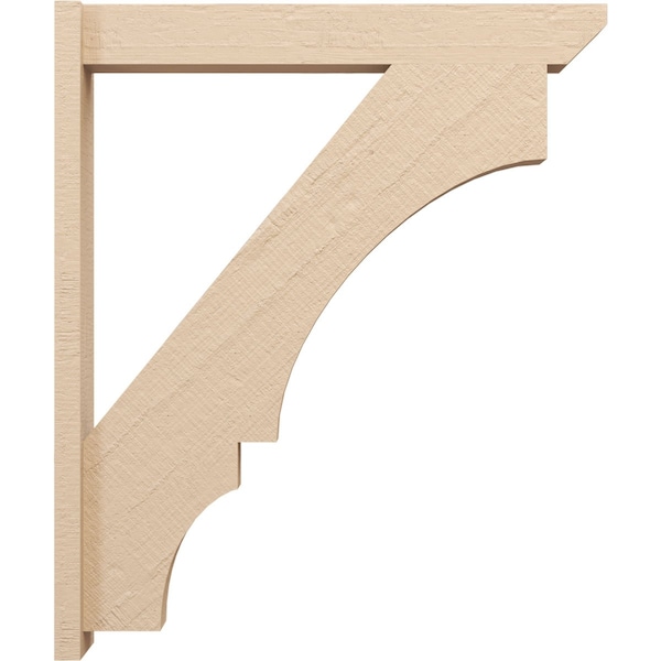 Ekena Millwork 5 1/2-in W x 32-in D x 38-in H Balboa Slat Rough Cedar Woodgrain TimberThane Outlooker, Primed Tan - OUTUR055X32X38BOA24RCPR
