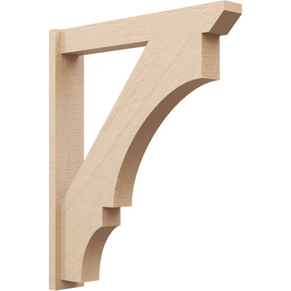 Ekena Millwork 5 1/2-in W x 32-in D x 38-in H Balboa Slat Rough Cedar Woodgrain TimberThane Outlooker, Primed Tan - OUTUR055X32X38BOA24RCPR