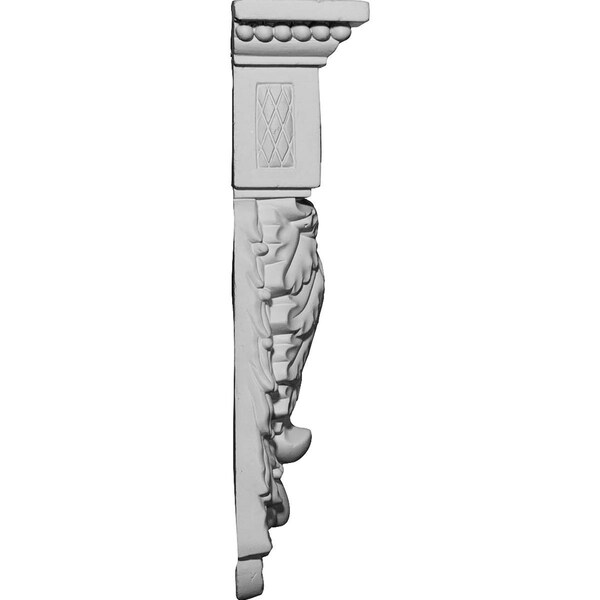 Ekena Millwork 4"W x 2 1/8"D x 9 5/8"H Hampshire Medium Drop Corbel - COR04X02X09HA