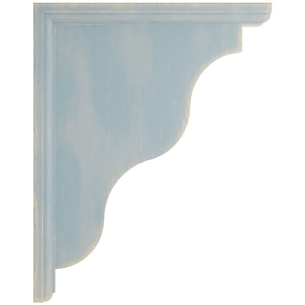 Ekena Millwork 1 1/2"W x 9"D x 11"H Hamilton Traditional Wood Vintage Decor Bracket, Driftwood Blue - BKTWD01X09X11HABU