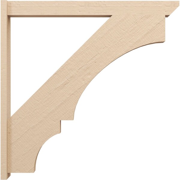 Ekena Millwork 5 1/2-in W x 44-in D x 44-in H Balboa Slat Rough Cedar Woodgrain TimberThane Outlooker, Primed Tan - OUTUR055X44X44BOA24RCPR