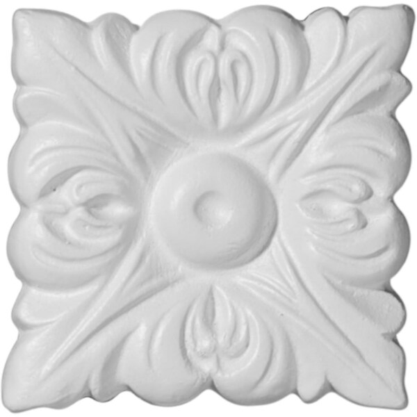 Ekena Millwork 2 1/2"W x 2 1/4"H x 3/8"P Oxford Square Rosette - ROS02X02OX
